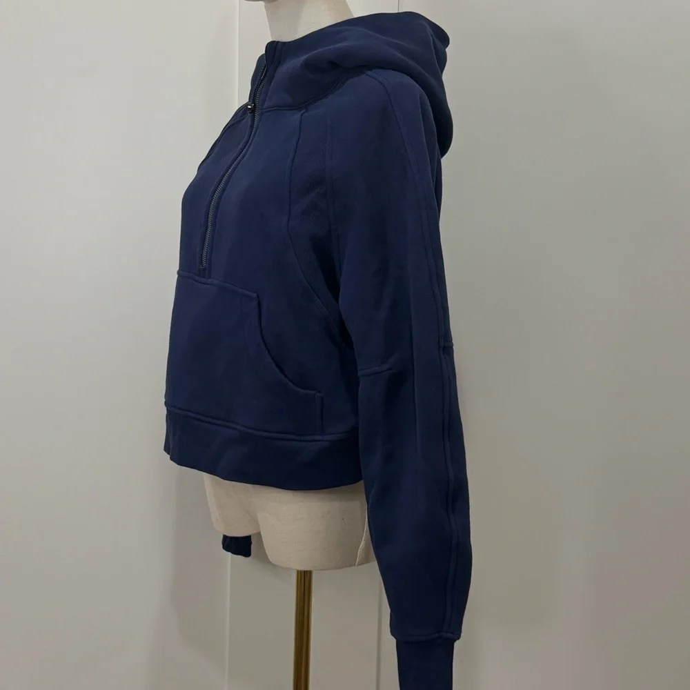 Lululemon Scuba Oversized Half-Zip Hoodie XS Small Night Sea Blue Lounge Cozy